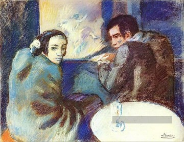 Dans un cabaret 1902 cubisme Pablo Picasso Peinture à l'huile